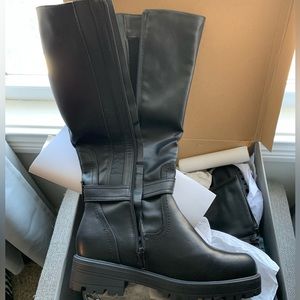 Lane Bryant Extra Wide Calf Black Boots (Size 9W)